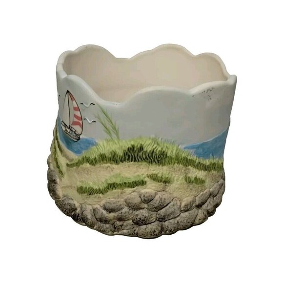 Donna Elias Great‎ American Lighthouses Collector Series Beachy Abstract Ceramic - Picture 2 of 6